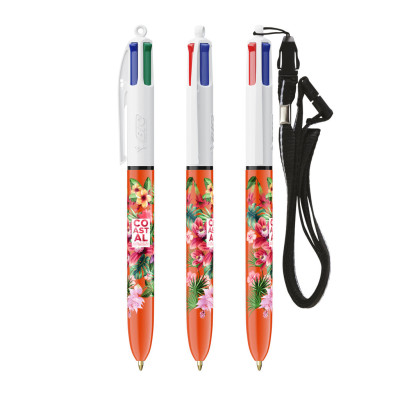 BIC® 4 Colours Fine + Lanyard